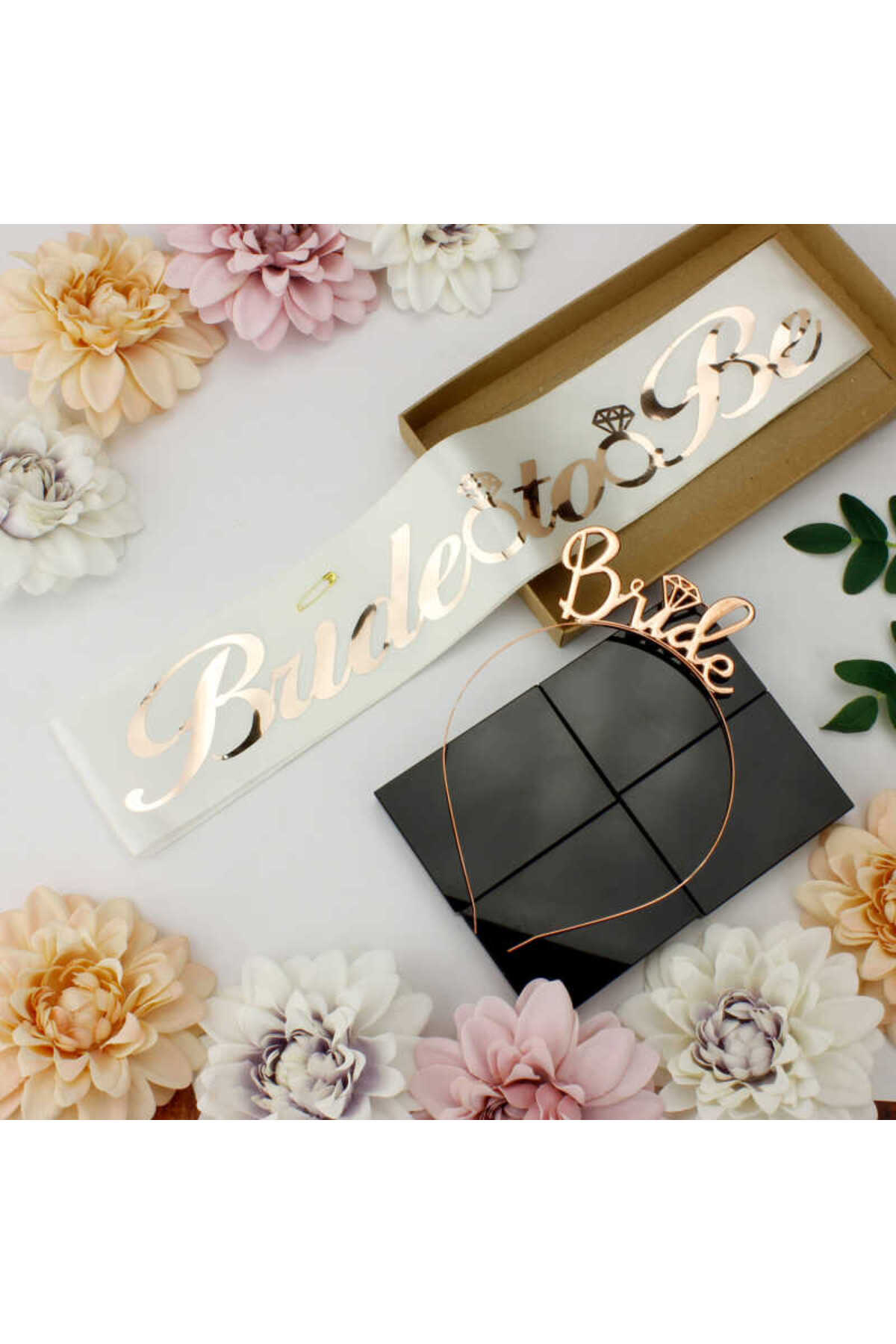 Rose Gold Bride To Be Taç Ve Kuşak Set