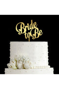 Gold Altın Sarısı Bride To Be Ayna Pleksi Bekarlığa Veda Partisi Pasta Süsü