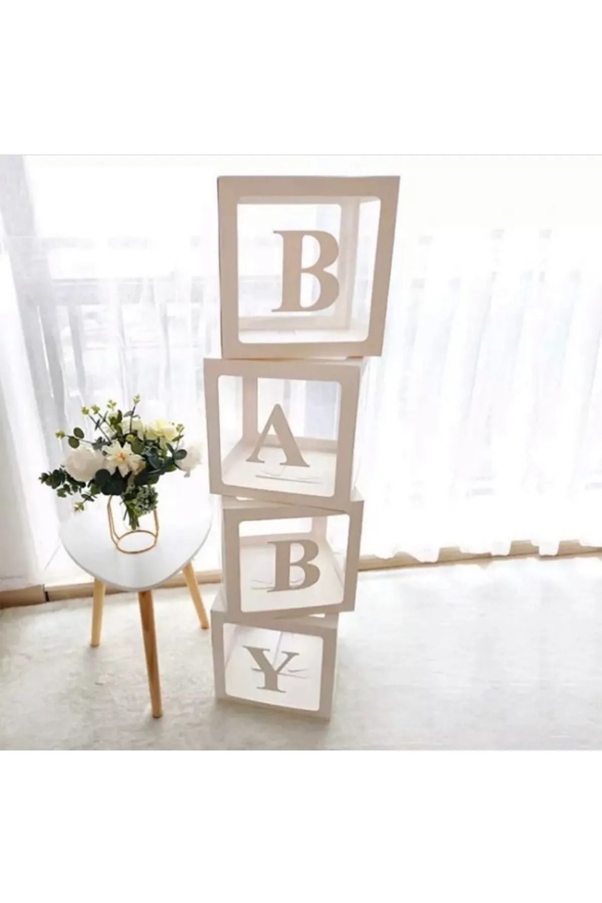 Balon Kutusu Şeffaf | Baby Kutu | One | Boy Love Yazılı Balon Kutuları | Baby Balon Kutu