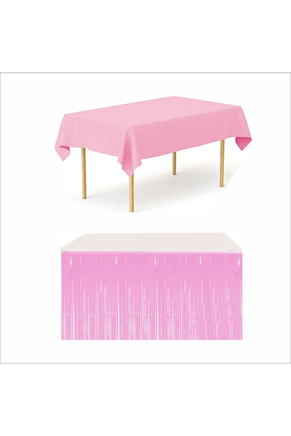 PEMBE MASA ÖRTÜSÜ VE PEMBE MASA ETEĞİ