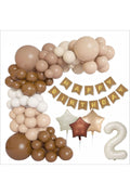 KRAFT GOLD BANNER 2 YAŞ FOLYO YILDIZLI 30 BALON KONSEPT DOĞUM GÜNÜ SETİ