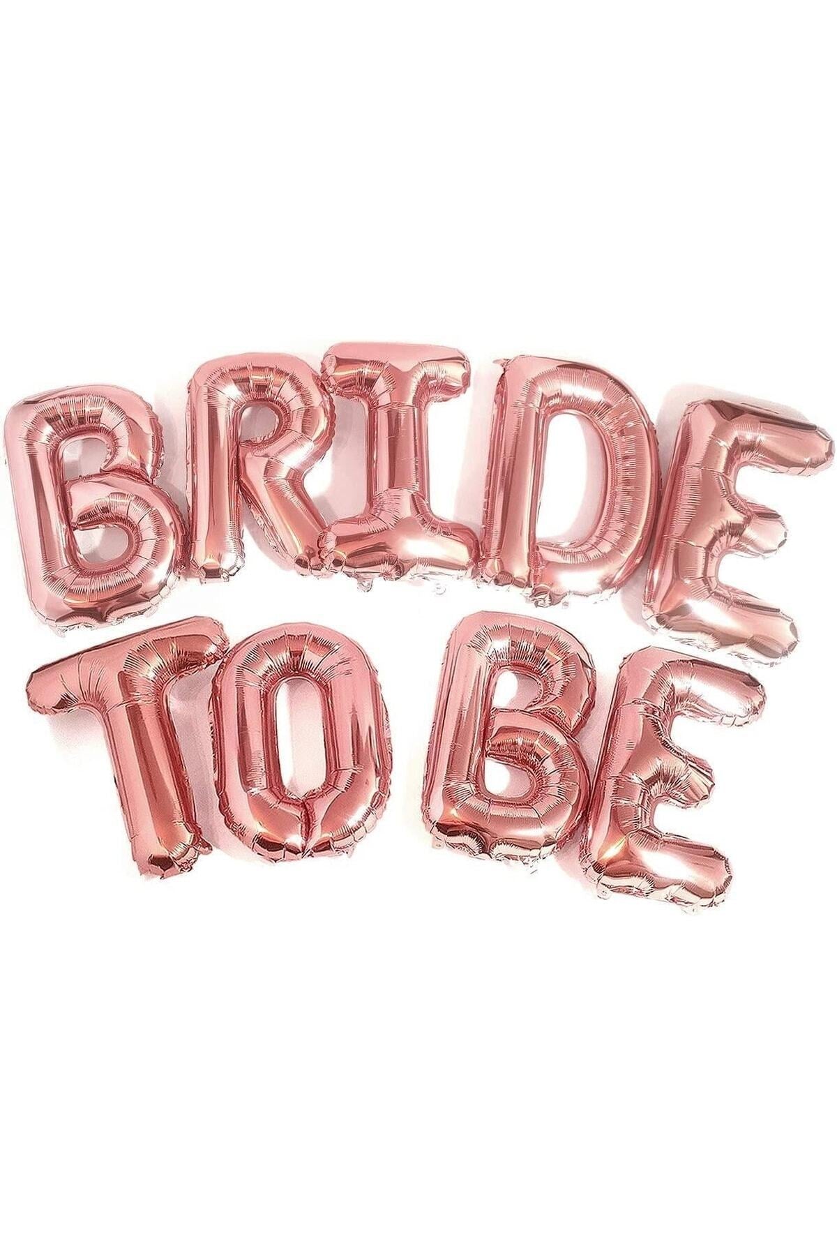 Bride To Be 16 Inç 40 Cm Rose Gold Renk Folyo Balon Seti, Bride To Be Parti Kutlama