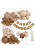 KRAFT GOLD BANNER 1 YAŞ FOLYO YILDIZLI 30 BALON KONSEPT DOĞUM GÜNÜ SETİ