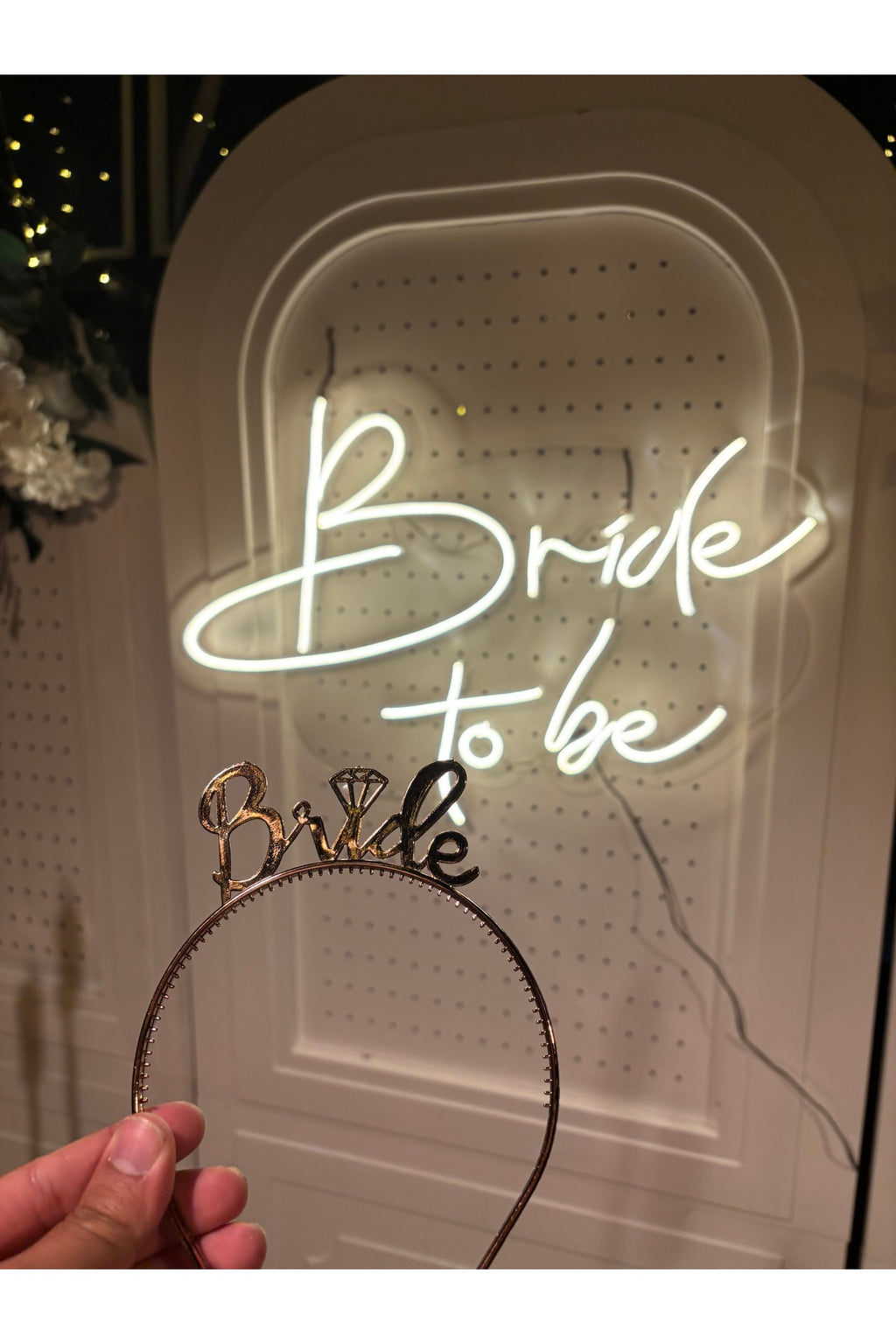 Bride taç ve kuşak seti bride to be beyaz üzeri rose bekarlığa veda patisi taç kuşak seti
