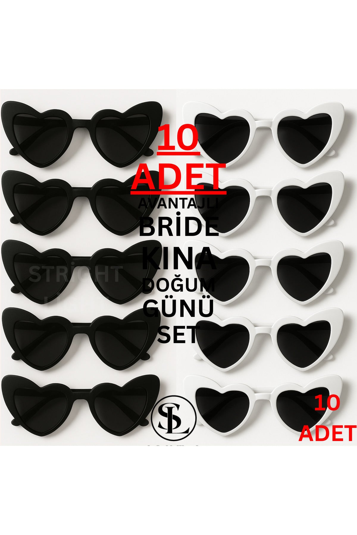 KALPLI GELİN DAMAT NEDİME GÜNEŞ GÖZLÜĞÜ 5 ÇİFTLİ 10'LU SET DÜĞÜN NİŞAN BRİDE AFTER DOĞUM GÜNÜ PARTİ