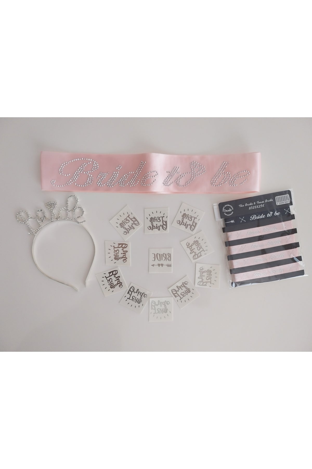 18 PARÇA BRIDE TO BE PEMBE/GÜMÜŞ SET