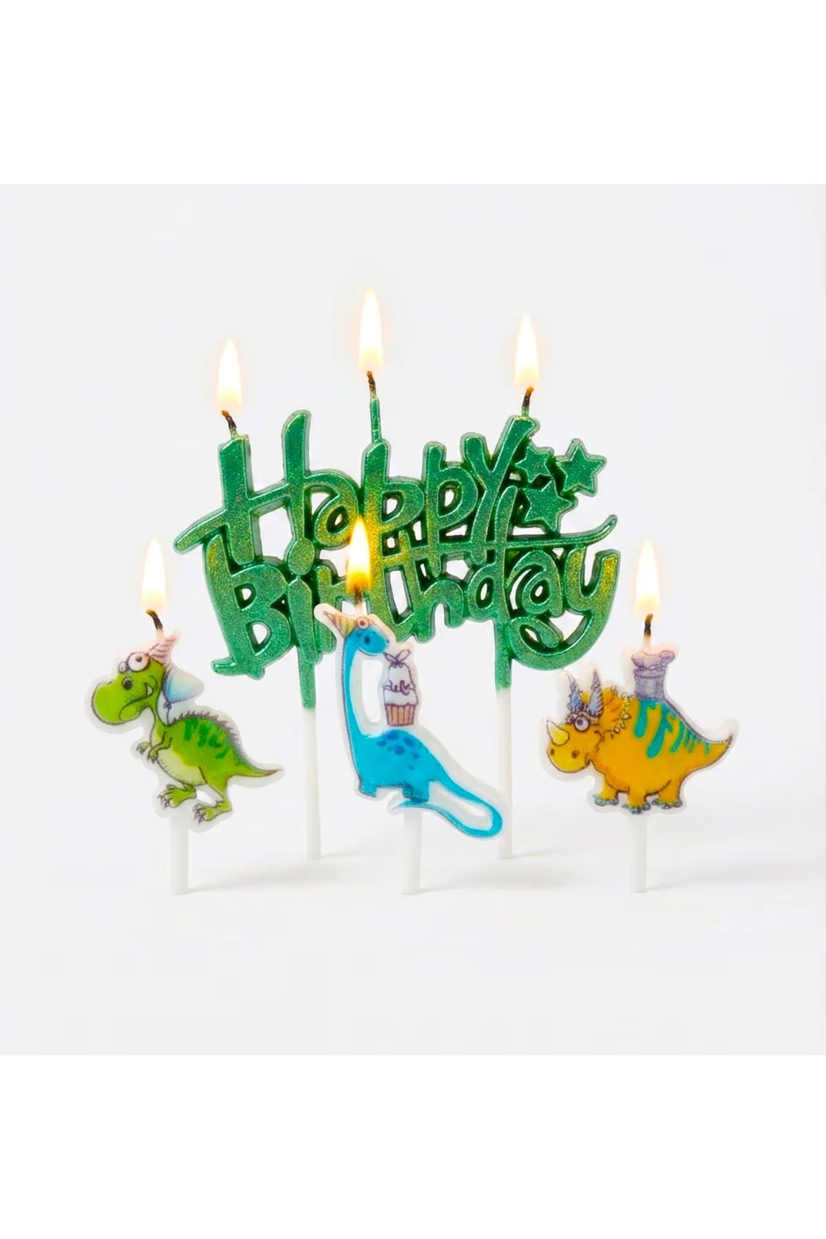 DİNAZOR HAPPY BİRTHDAY 4 LÜ MUM SETİ