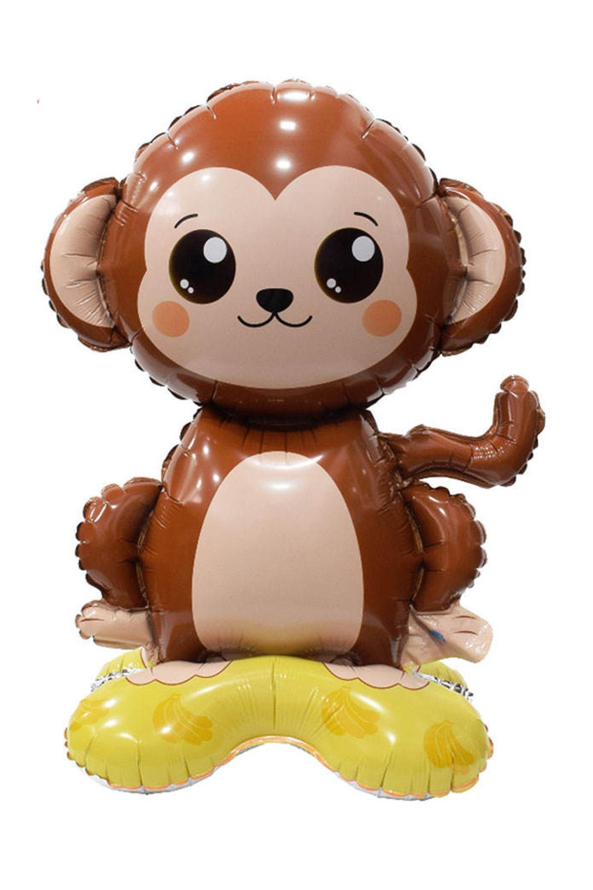 Safari Maymun Figür Ayaklı Folyo Balon 48*50 Cm