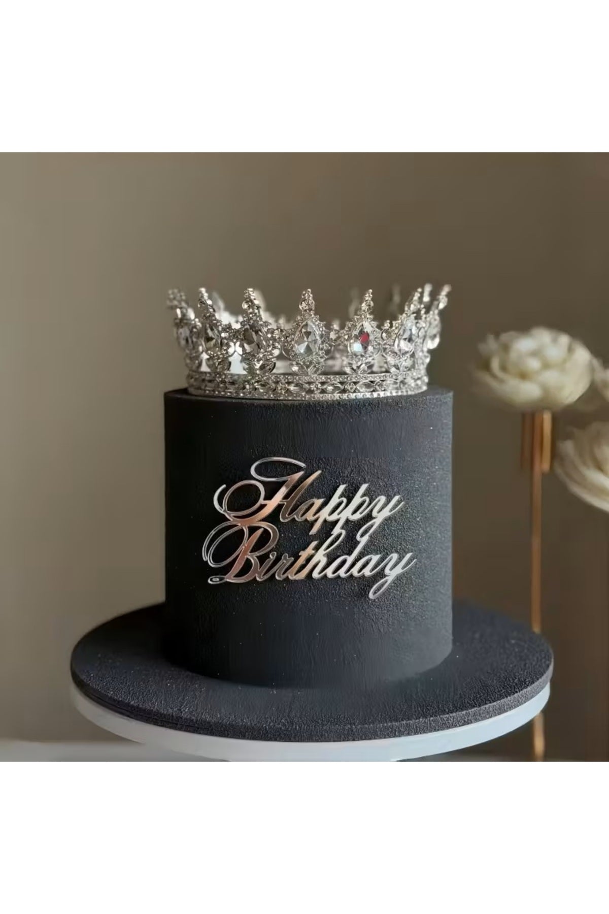 HAPPY BİRTHDAY PASTA YAZISI GÜMÜŞ