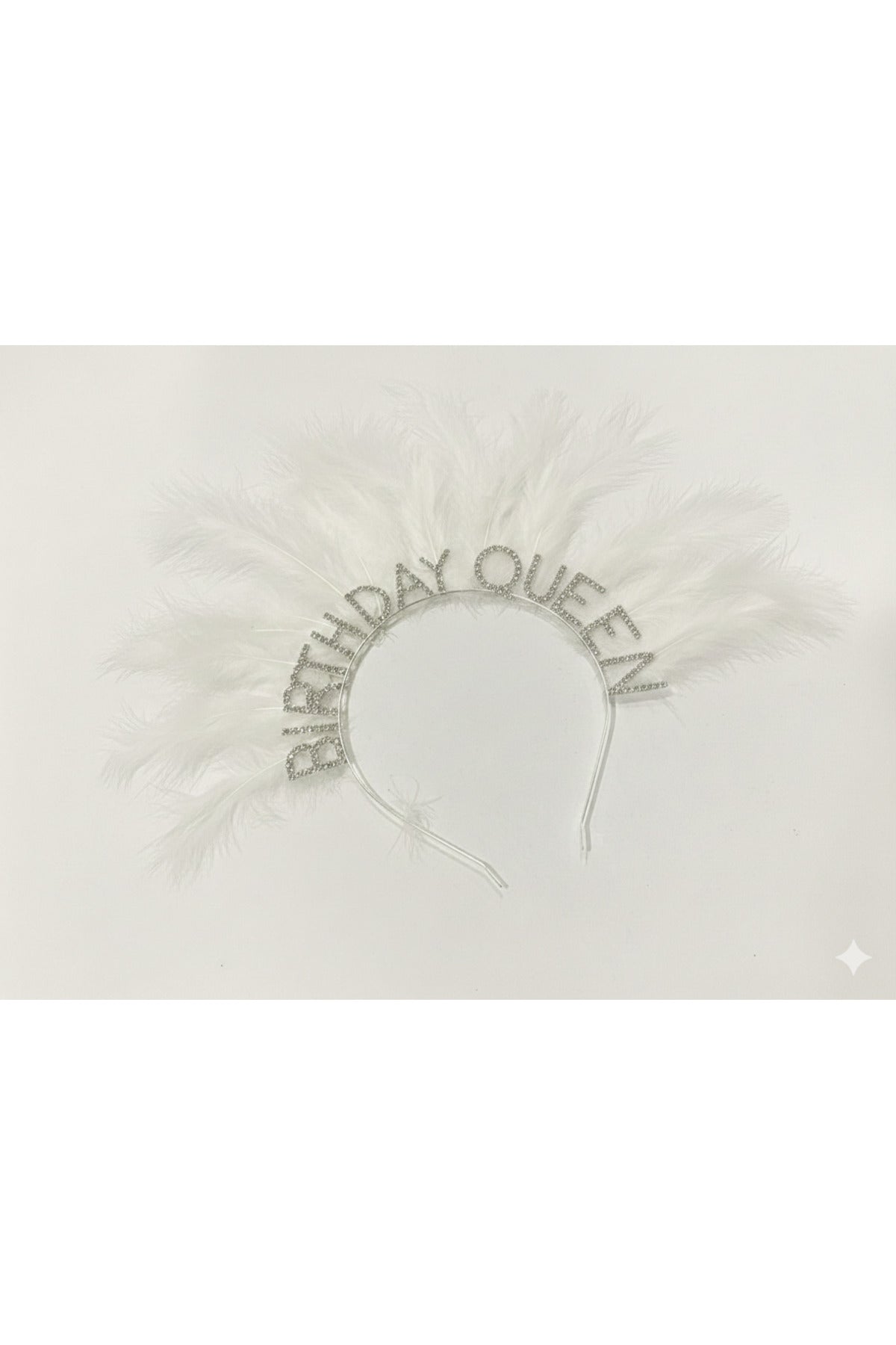Birthday Queen Zirkon Taşlı Tüylü Doğum Günü Tacı