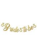 Mini Party Store Kaligrafi Banner Gold Bride To Be