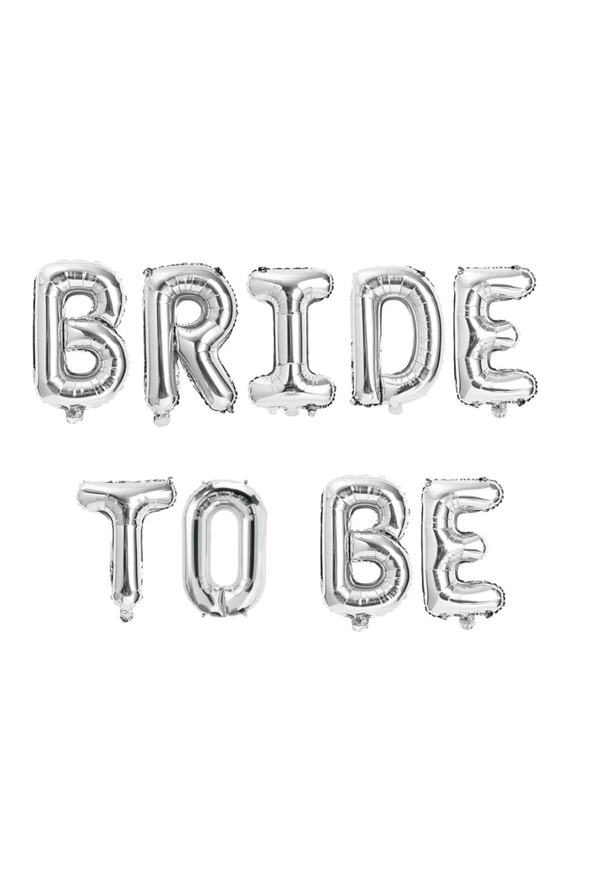 Bride To Be 16 Inç 40 Cm Gümüş Renk Folyo Balon Seti, Bride To Be Parti Kutlama