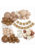 KRAFT GOLD BANNER 2 YAŞ FOLYO KALPLİ 30 BALON KONSEPT DOĞUM GÜNÜ SETİ