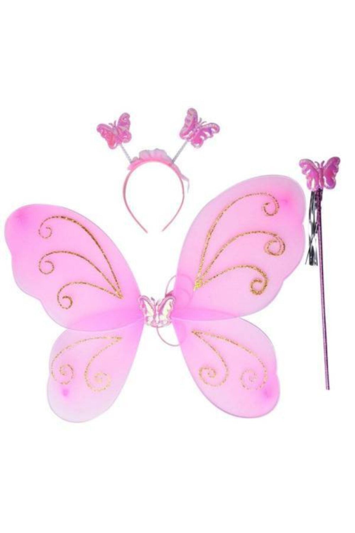 Pembe Kelebek Kanat Set