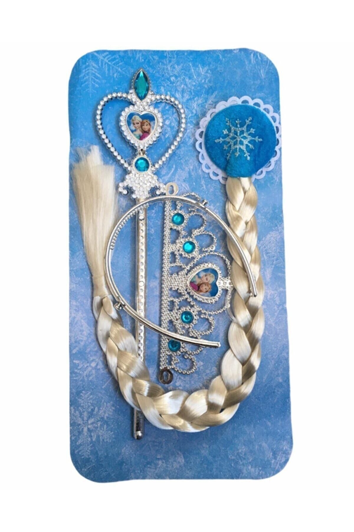 Karlar Ülkesi Frozen Elsa Anna Sihirli Asa Saç Ve Taç Seti Karlar Ülkesi
