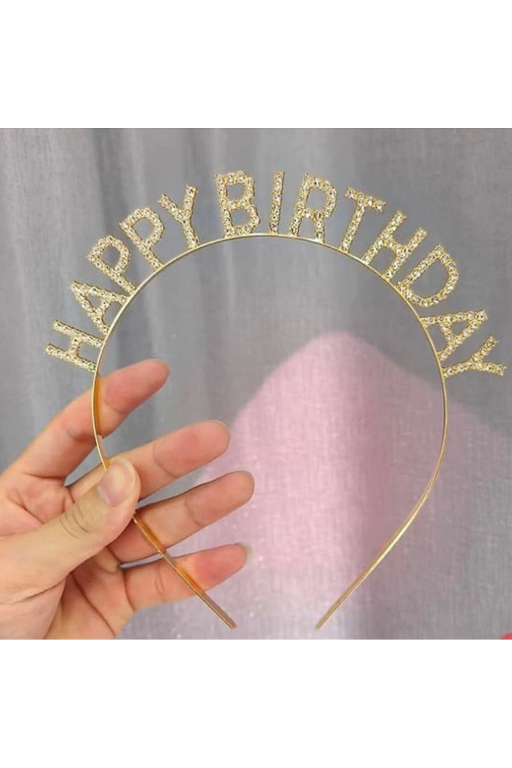 Taşlı Happy Birthday Taç
