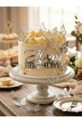 HAPPY BİRTHDAY İMZA PASTA YAZISI VE KELEBEK PASTA SÜSÜ
