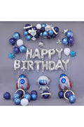 Uzay Astranot Temalı Happy Birthday Folyo Set Doğum Günü Süsü