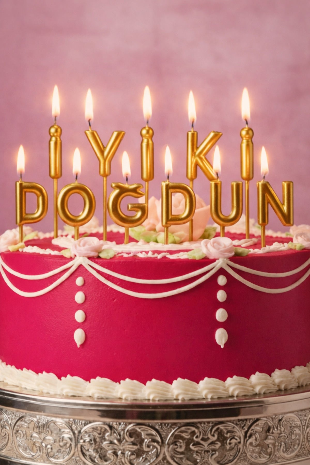 İyi Ki Doğdun Gold Mum