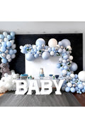 Parti Setim^^ Macaron Mavi* Gümüş Krom* Duman* Beyaz 60'lı Balon Seti