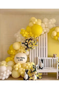 Parti Setim^^ Sarı* Sarı Macaron* Beyaz 100'lü Balon Seti