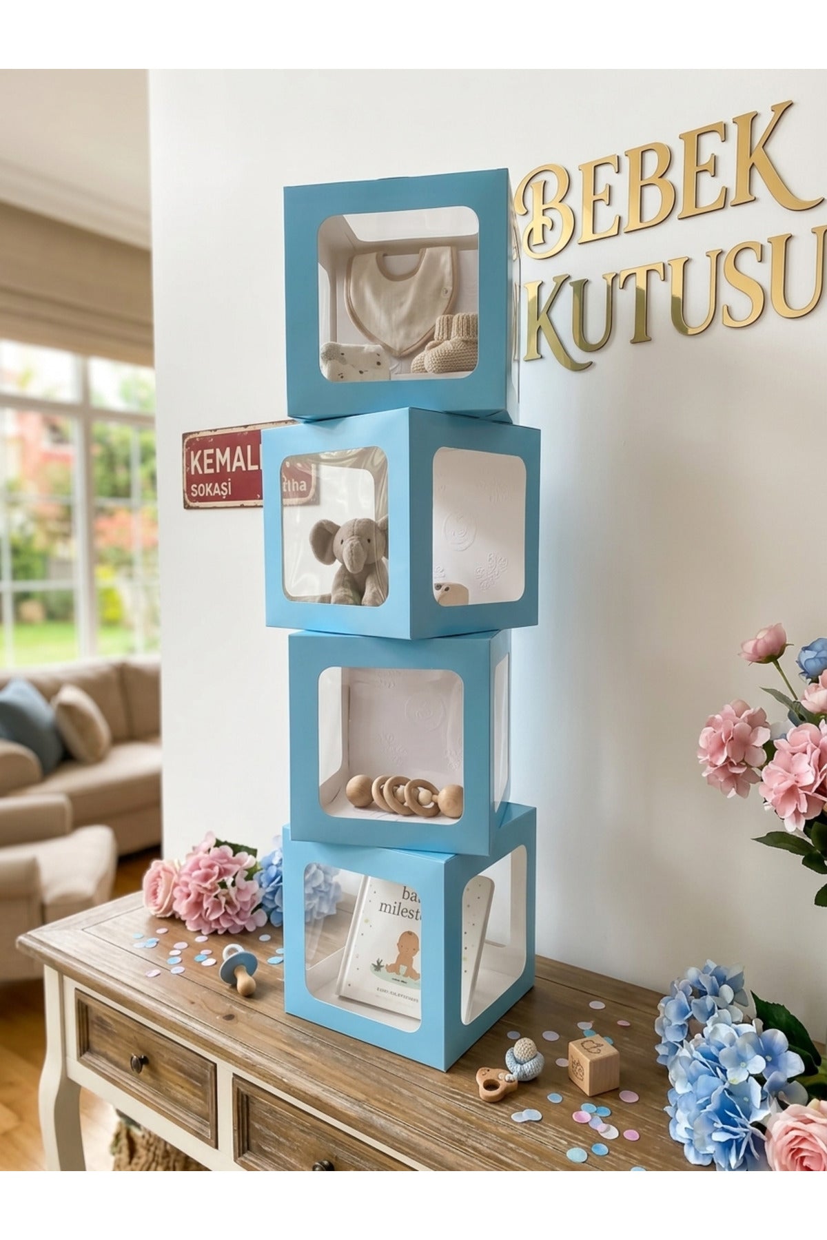 MAVİ BABY KUTU | BALON KUTUSU