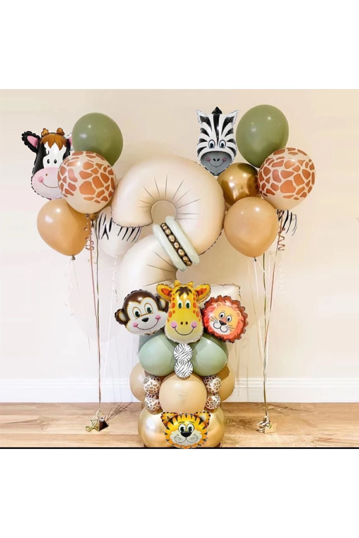 2Yaş Küf Yeşili Safari Balon Seti