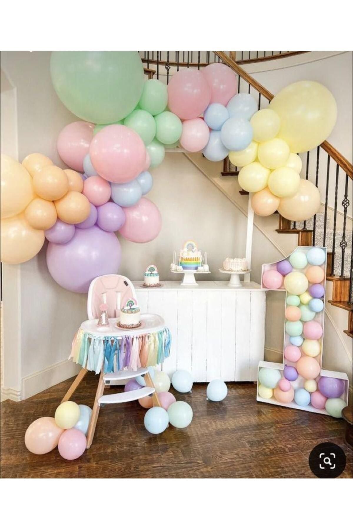 Parti Setim^^ Mac. Somon* Mac. Sarı* Mac.Mavi* Mac. Mint Yeşili* Mac. Lila* Mac. Pembe 100'lü Balon