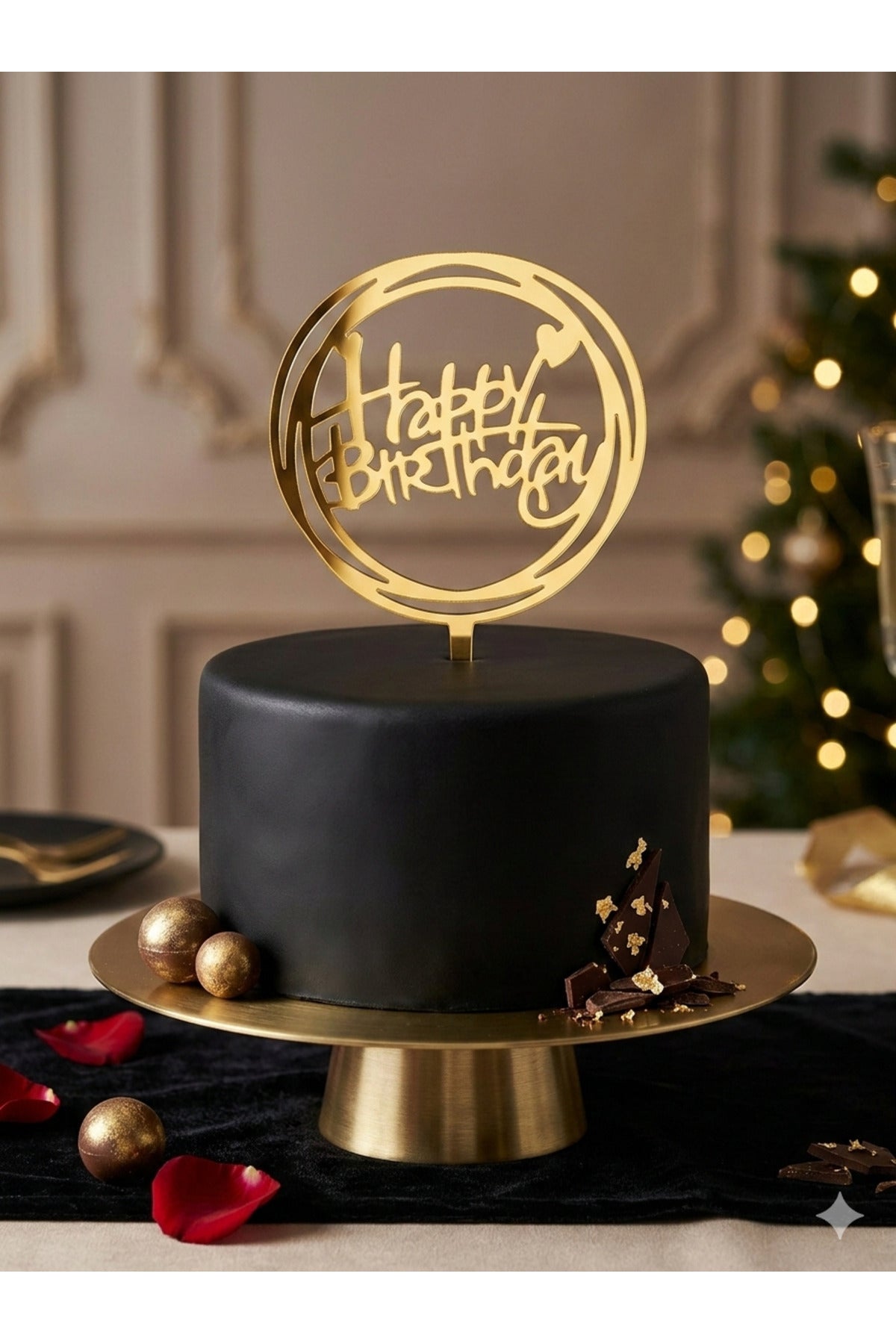 HAPPY BİRTHDAY YUVARLAK VEYA KARE PASTA YAZI