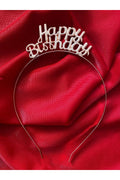 1 Adet ROSE PEMBE Happy Birthday Yazılı Metal Parti Taç Doğum Günü Renkli Parti Tacı