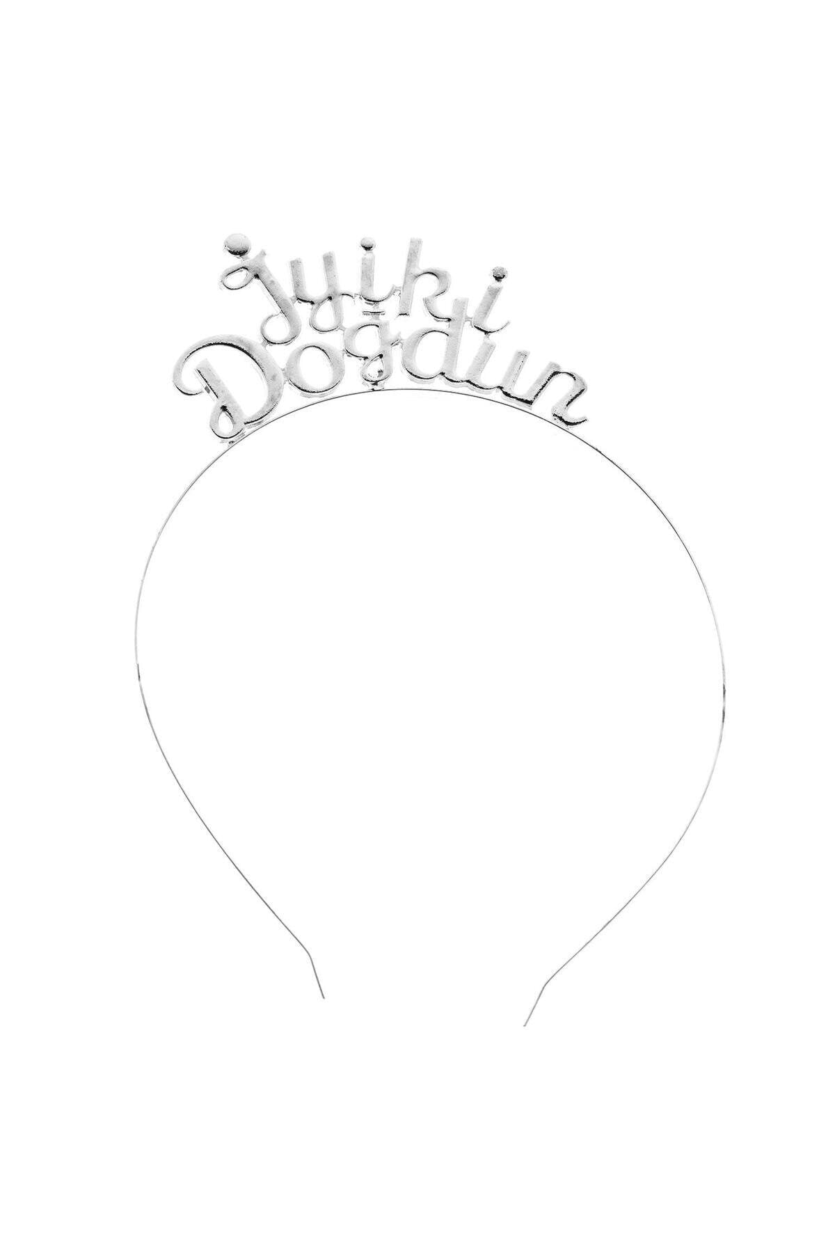 İyiki Doğdun Metal Taç Gümüş