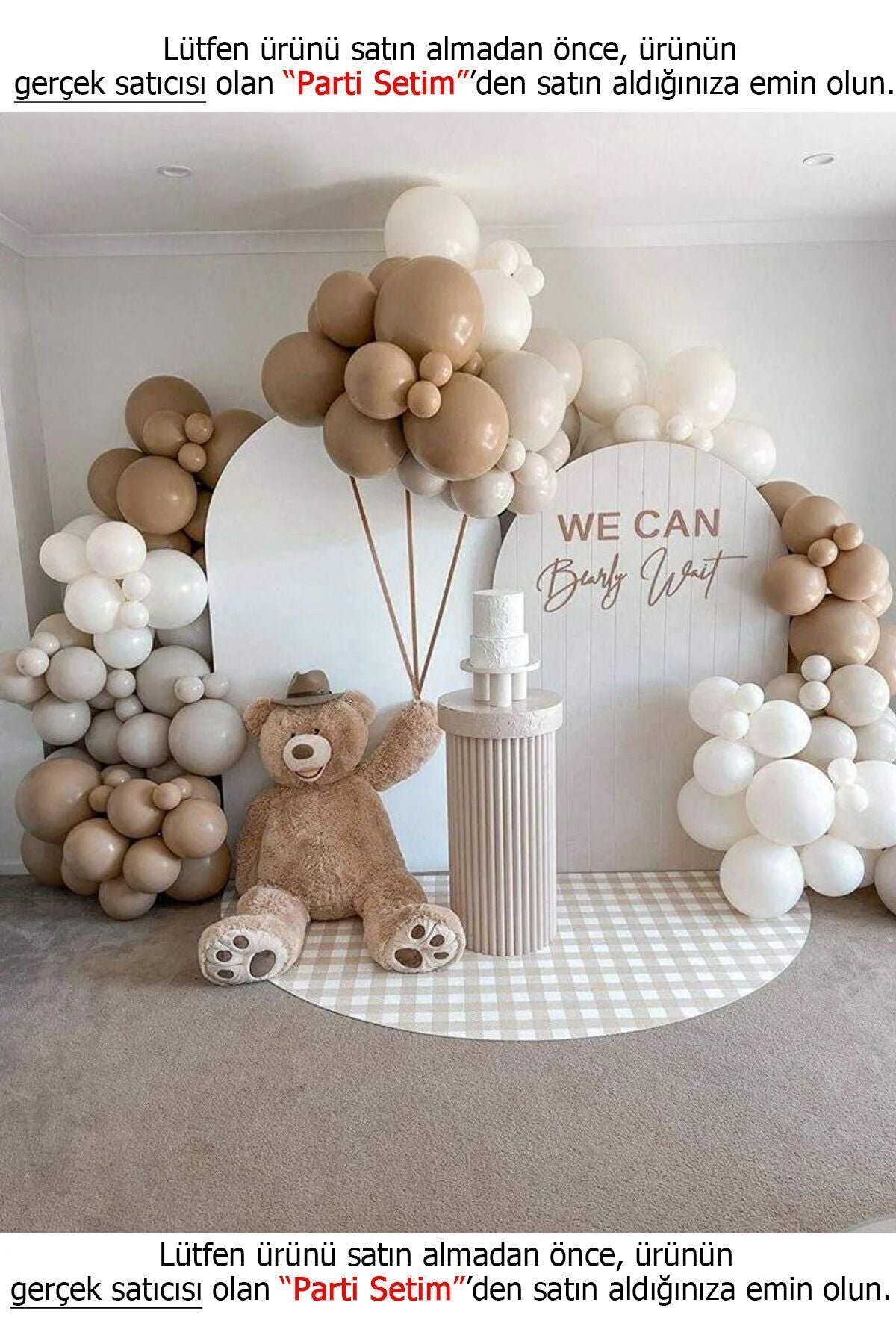 Parti Setim^^ Çöl Kumu* Deniz Kumu* Beyaz 100'lü Balon Zinciri Seti
