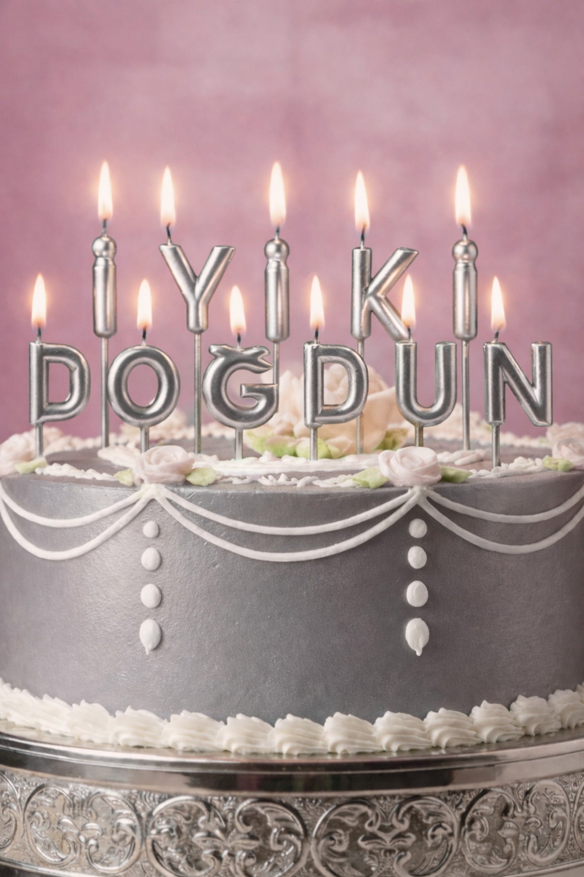 İyi Ki Doğdun Gümüş Mum