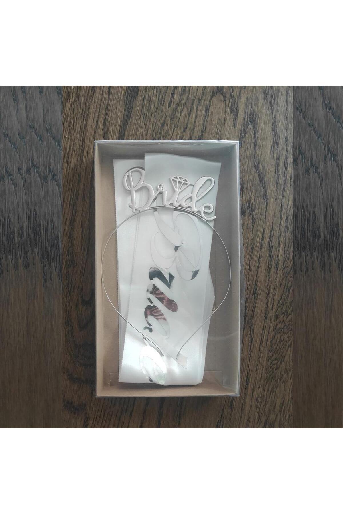 Gümüş Bride To Be Taç Ve Kuşak Set