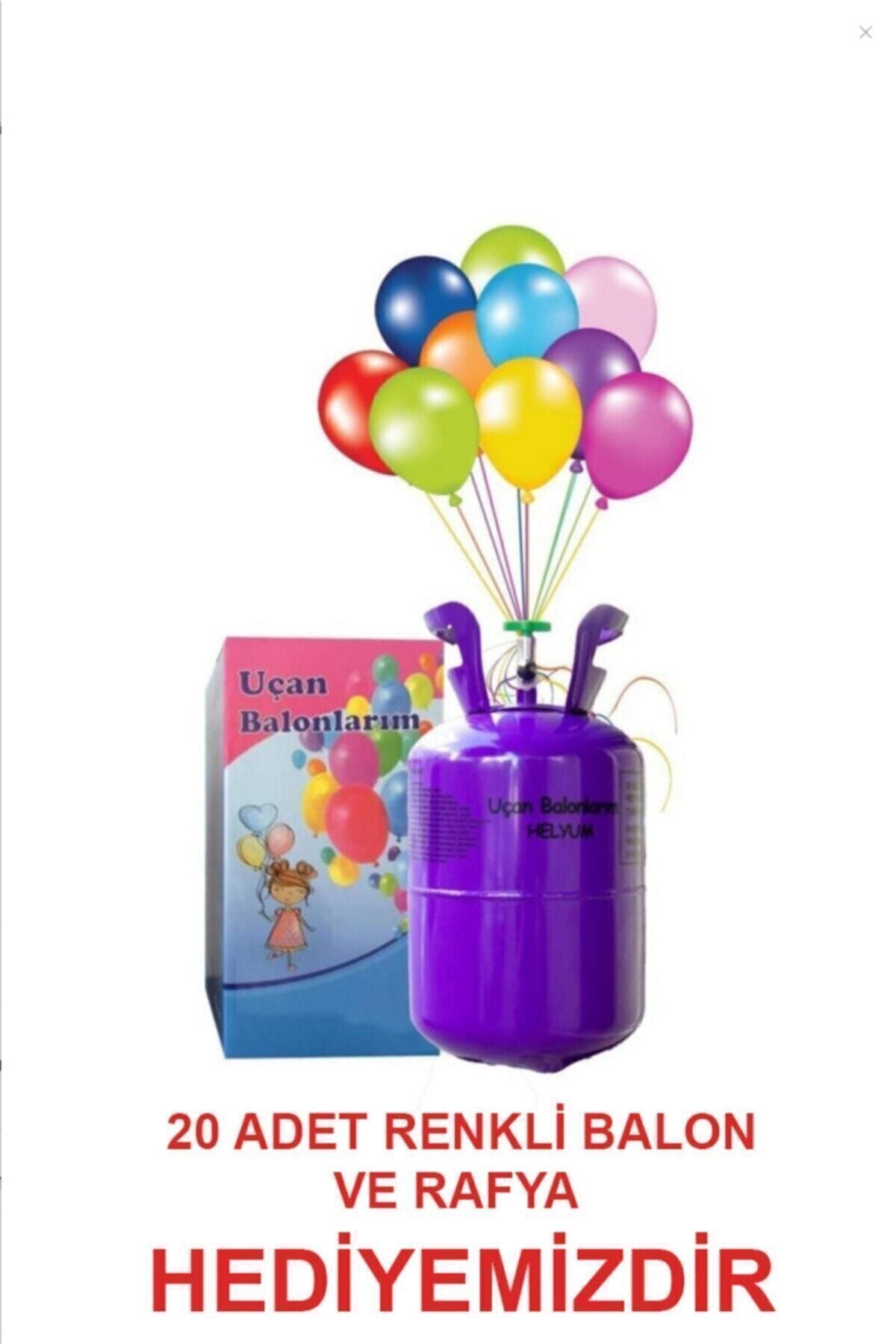 Helyum Tüpü Kullan At (balon Gazı 20 Adet Metalik Karışık Renk Balon Ve Ipi Ile Birlikte)